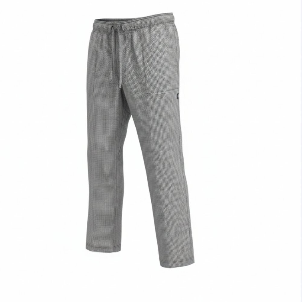 Chef Works Chef Pants Size XL Black White Check Elastic Waist Drawstring NWT